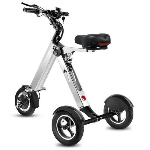 Lightweight Portable Folding Lithium Battery Aluminum Alloy Brushless Motor 3 Wheel Scooter Electric Tricycle