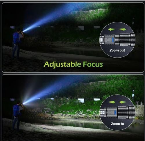💥Outdoor lighting white laser flashlight with cob warning side work light