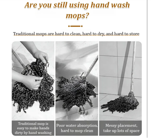 Self-wringing mop