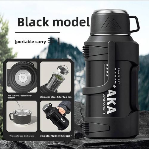 316 Stainless Steel Insulated Outdoor Travel Kettle Large Capacity