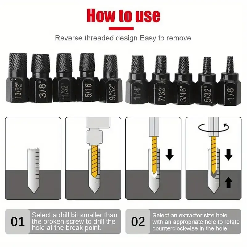 Broken Head Bolt Screw Cap Extractor Broken Head Screw Hexagon Socket Bolt Removal Tool
