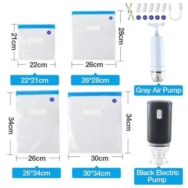 Vacuum seal bag set (🔥15 bags + 1 electric pump🔥)
