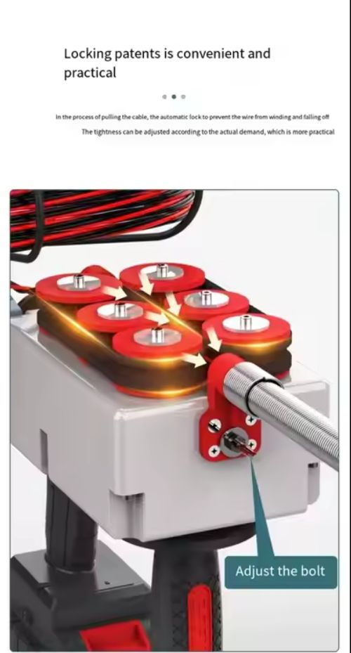 Brushless Lithium Wire Threading Machine Rechargeable Cable Puller Electric Cable Puller Pipe Wiring Electrician Wiring Machine