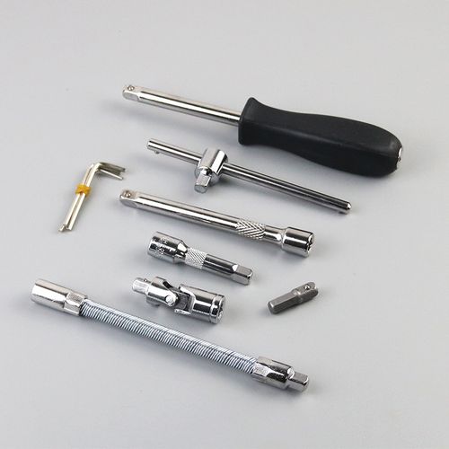 Hand Tool Set Adjustable Long Handle Ratchet Wrench 46 Pieces Auto Repair Tool Kit