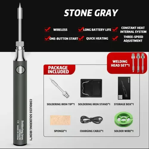 Wireless Portable Rechargeable Soldering Iron Set