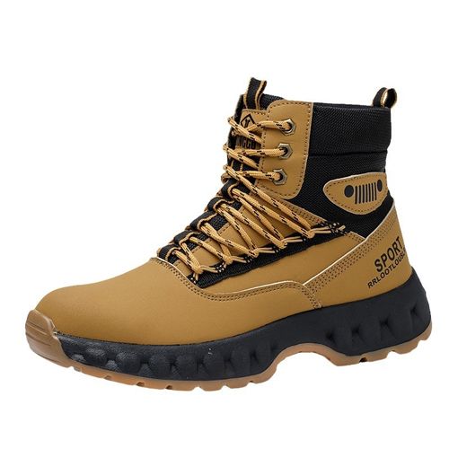 Anti-smash and anti-puncture shoes wear-resistant high-top safety shoes