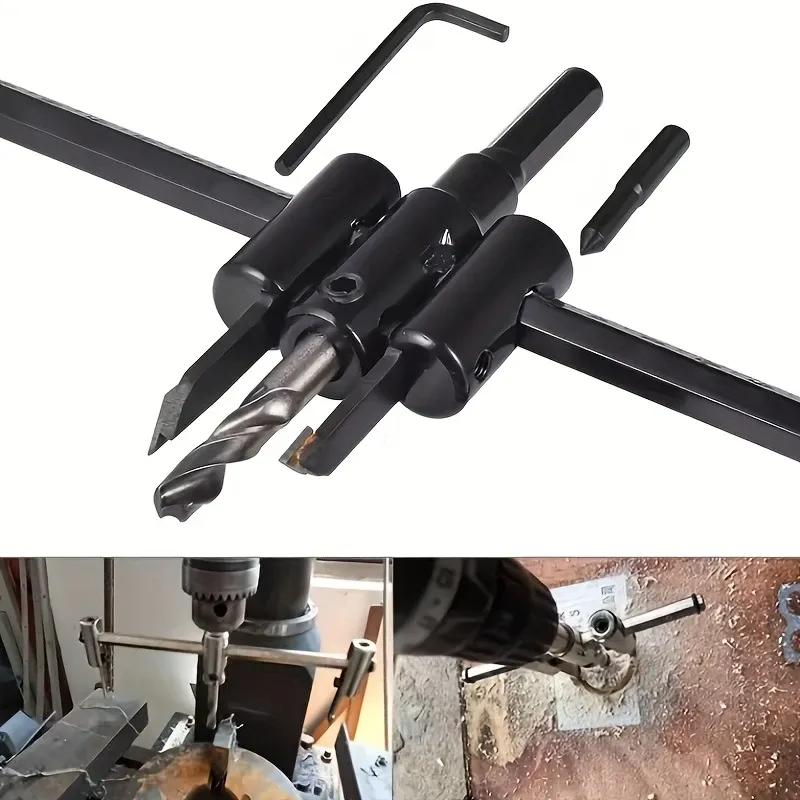 Wood, Gypsum, Plastic, and Metal - Carbide-Tipped Boring Drill Bits Set