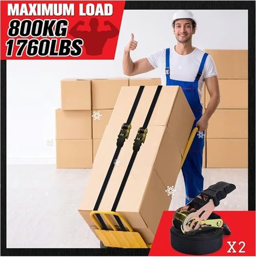 2 bundles of high quality ratchet straps (2.5cm wide and 5m long)