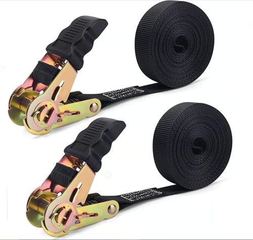 2 bundles of high quality ratchet straps (2.5cm wide and 5m long)