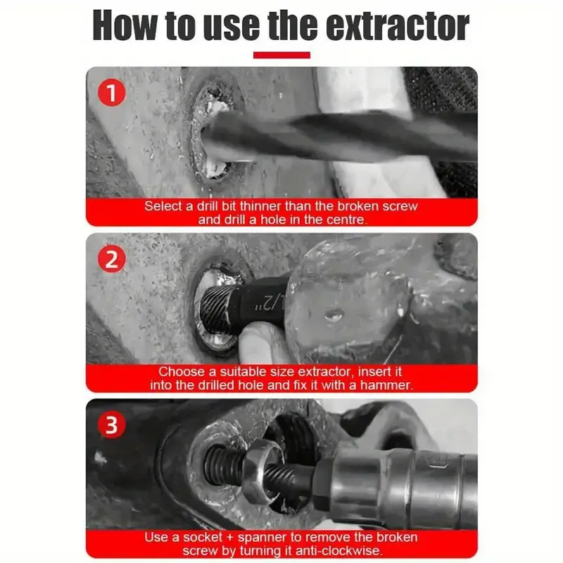 Broken Head Bolt Screw Cap Extractor Broken Head Screw Hexagon Socket Bolt Removal Tool
