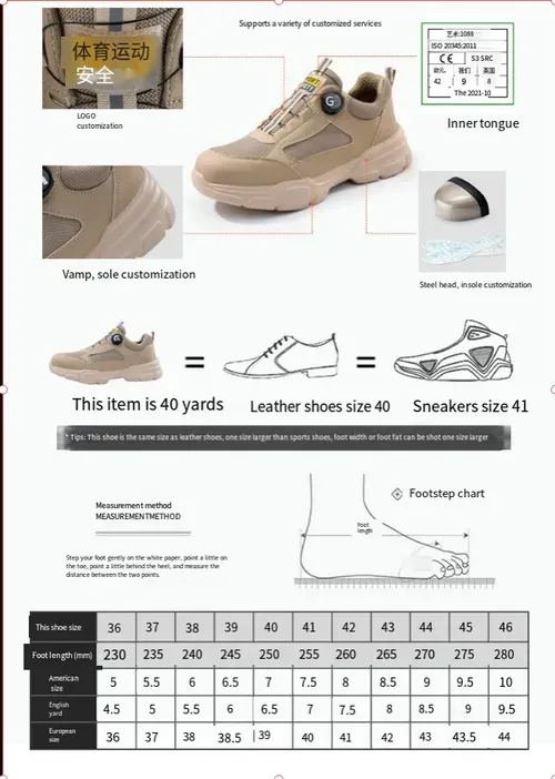 GUYISA Men's High-Top Steel Toe Work Shoes - Comfortable, Anti-Smash & Puncture-Resistant with Smart Buckle Closure for All Seasons - Steel Toe, Anti-Smash & Puncture-Resistant - For Construction Workers & Tradesmen - Suitable for All Seasons