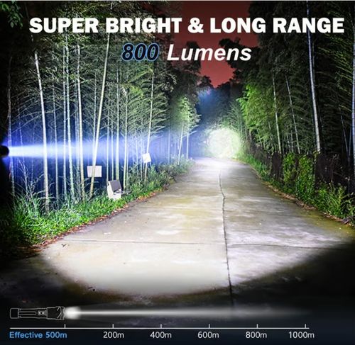 💥Outdoor lighting white laser flashlight with cob warning side work light