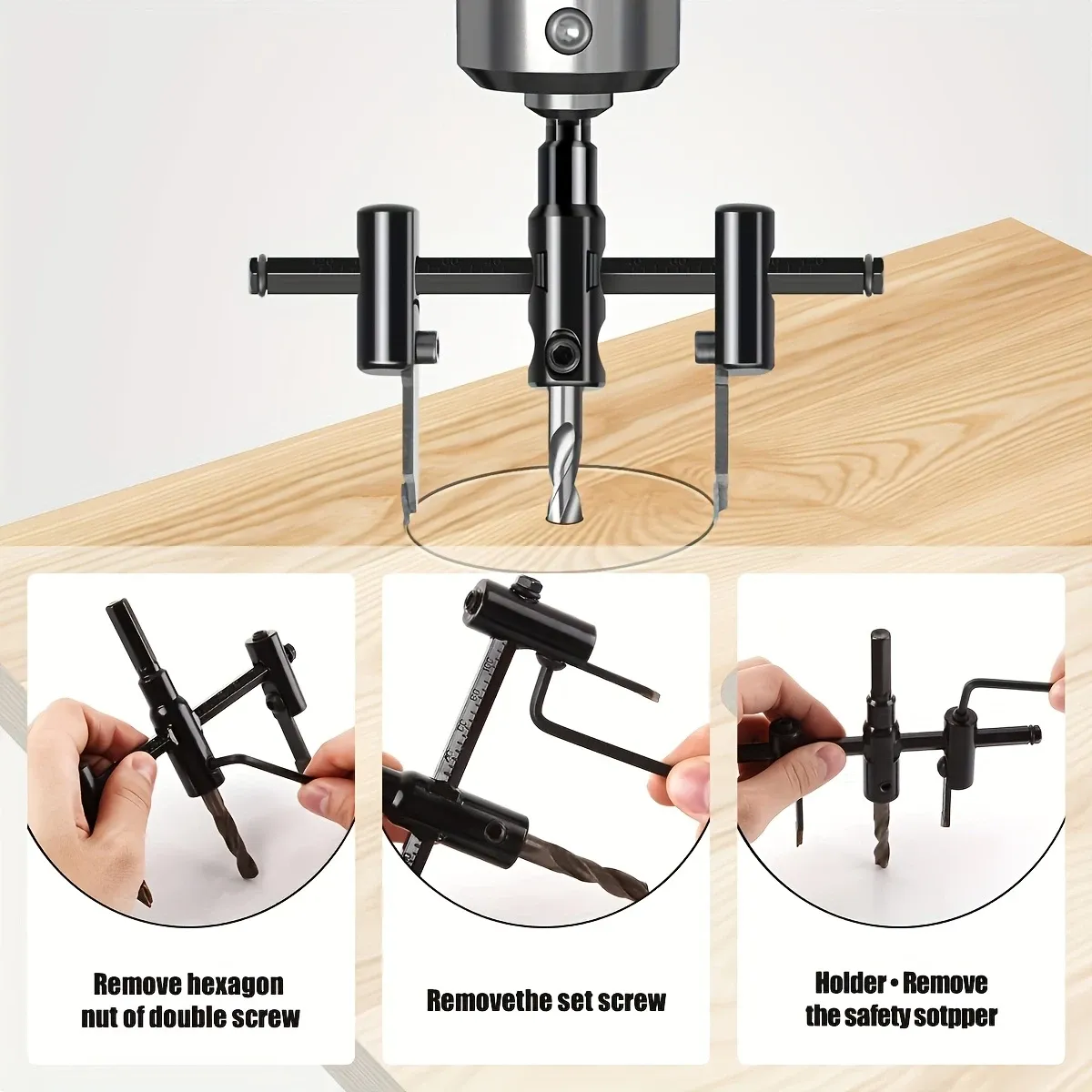 Wood, Gypsum, Plastic, and Metal - Carbide-Tipped Boring Drill Bits Set