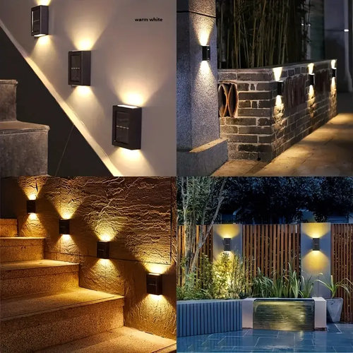 10LED White Solar Wall Lights Outdoor Waterproof Security LED Lighting For Garden Yard Fence Decor Lamps