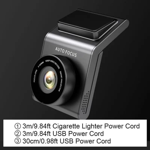Self-adhesive HD Dash Camera 1080p 2.55 Million Pixel Cyclic Recording Car Driving Auto Recorder NO card Full Screen With Nigh