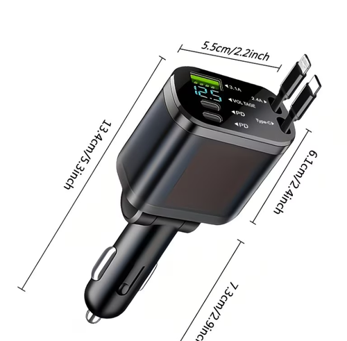 5-in-1 Retractable Car Charger