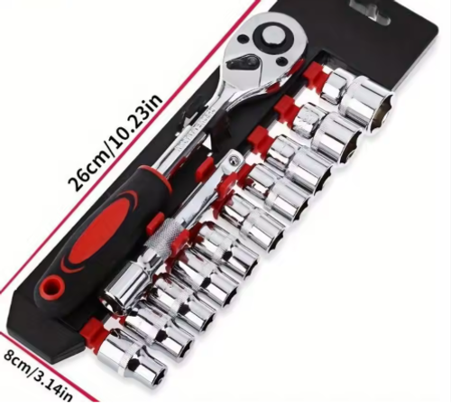 12-Piece 1/2-Inch Ratchet Socket Set