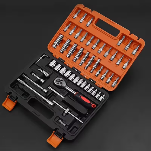 53-Piece Ratchet Wrench, Screwdriver, and Socket Set