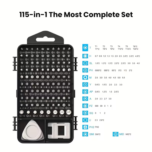 115-Piece Precision Screwdriver Set