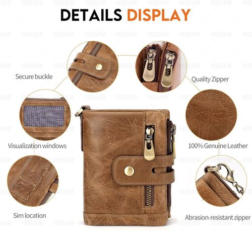 Men's Vintage Bifold Wallet with Chain