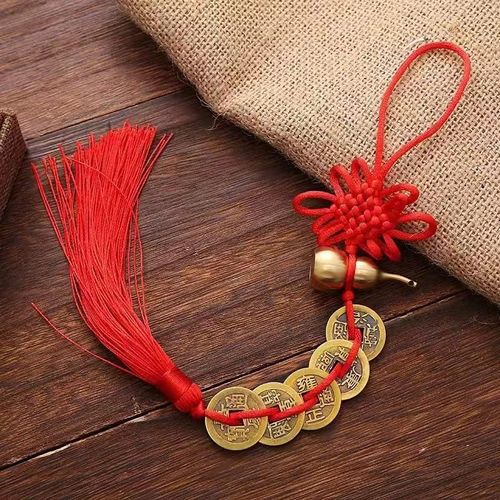 🪔Brass Feng Shui Gourd🇨🇳5-Coins Wealth Charm Deco（4pcs）