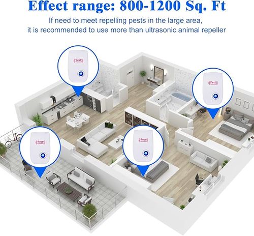 6Pcs Ultrasonic Pest Repeller Insect Bug Repeller Long Range Pest & Insect Deterrent Multi-Function for Roach Rodent Mouse Bugs