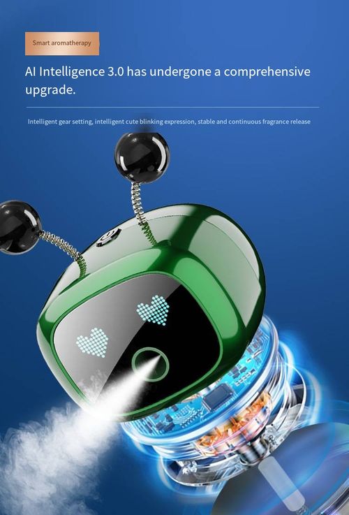 Intelligent robot with on-board start-stop function for spray fragrance and aroma outlet on the vehicle. Premium car-grade fragrance spray for eliminating odors.