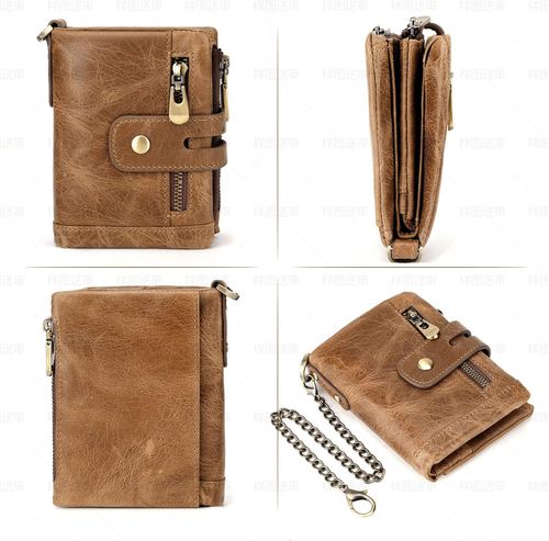 Men's Vintage Bifold Wallet with Chain