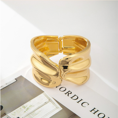 High-end personalized alloy electroplated open bracelet