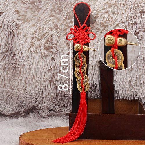 🪔Brass Feng Shui Gourd🇨🇳5-Coins Wealth Charm Deco（4pcs）