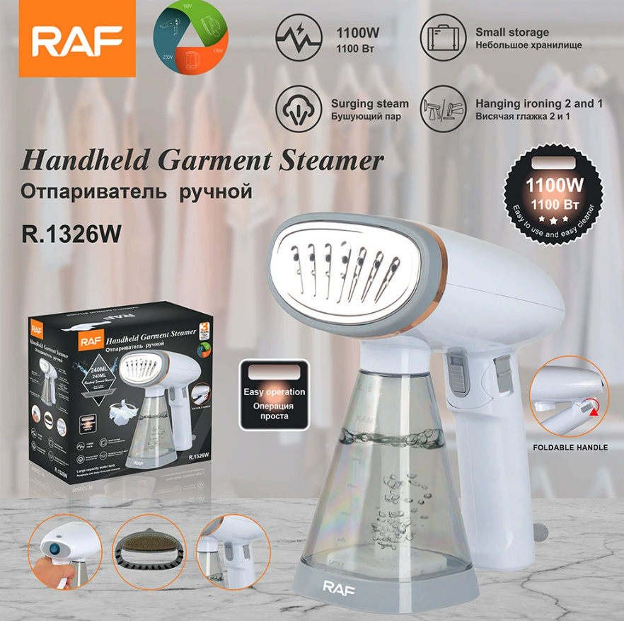 ferro a vapor portátil, para uso a seco e húmido