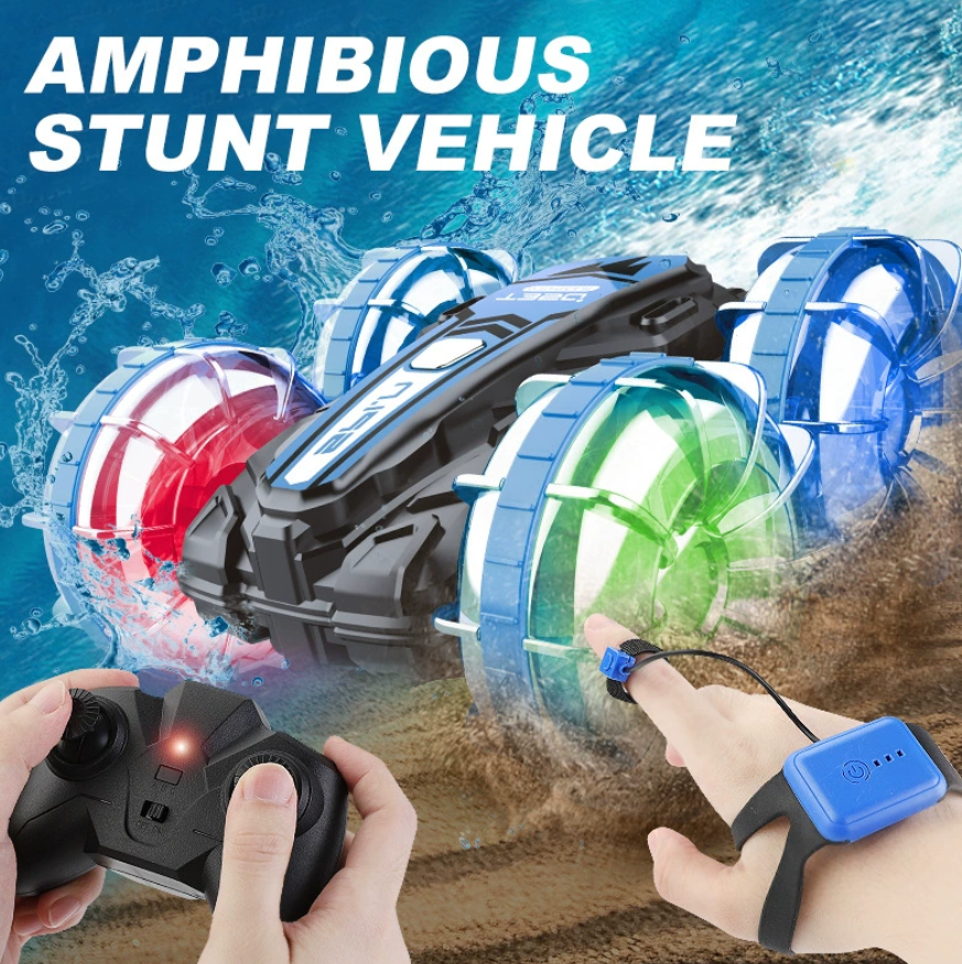 carro de brinquedo telecomandado anfíbio para presente