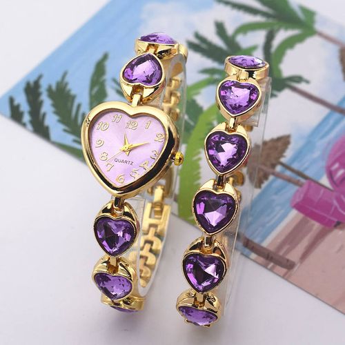 Women's Heart-Shaped Quartz Movement Alloy Watch
