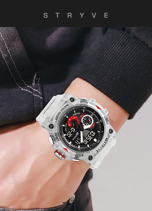 Sport Watch Men Quartz Wristwatches 50M Waterproof Watches Stopwatch Big Dial Digital Clock for Male Men Watches