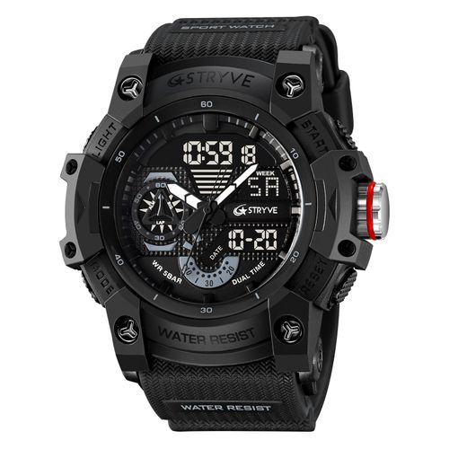 Sport Watch Men Quartz Wristwatches 50M Waterproof Watches Stopwatch Big Dial Digital Clock for Male Men Watches