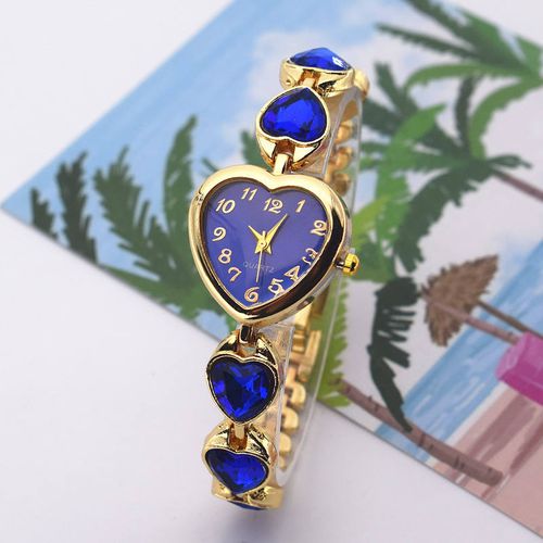 Women's Heart-Shaped Quartz Movement Alloy Watch