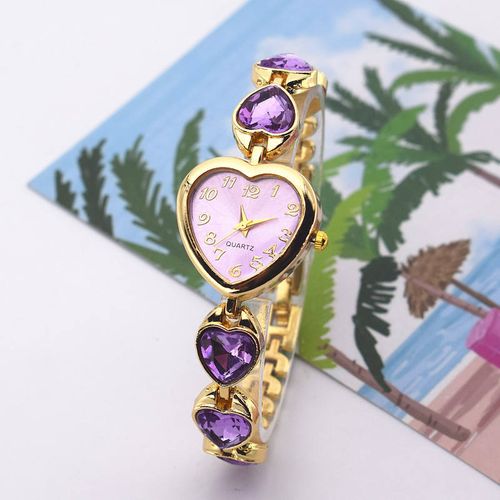 Women's Heart-Shaped Quartz Movement Alloy Watch