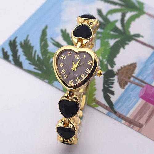 Women's Heart-Shaped Quartz Movement Alloy Watch