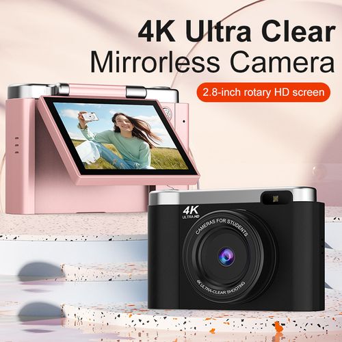 High-definition 4K digital camera, a CCD sensor selfies camera with a flip screen