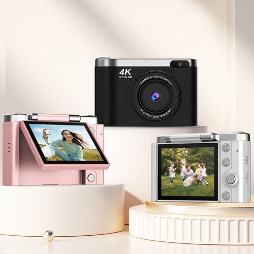 High-definition 4K digital camera, a CCD sensor selfies camera with a flip screen