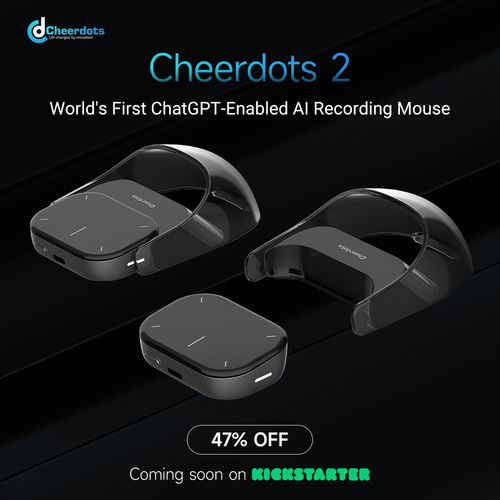 Cheerdots Creative + AI Smart Split Air Mouse: Wireless Charging, Bluetooth Dual-Mode, Ideal for Gaming, Office Work and Training