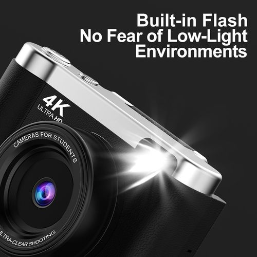 High-definition 4K digital camera, a CCD sensor selfies camera with a flip screen