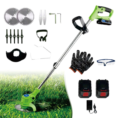 Small household rechargeable electric lawn mower, lithium-ion battery-powered grass trimmer, high-power weed removal tool