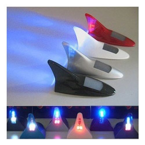 Universal Solar-Powered LED Flashing Shark Fin Warning Taillight Antenna