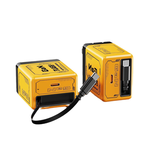 120W GaN fast charger, applicable fast charging head, mobile phone charger with built-in retractable cable, stretchable charger