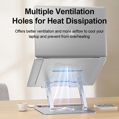 Laptop stand holder, heightening and cooling rack, metal stand for gaming laptops, 360° rotatable and height-adjustable