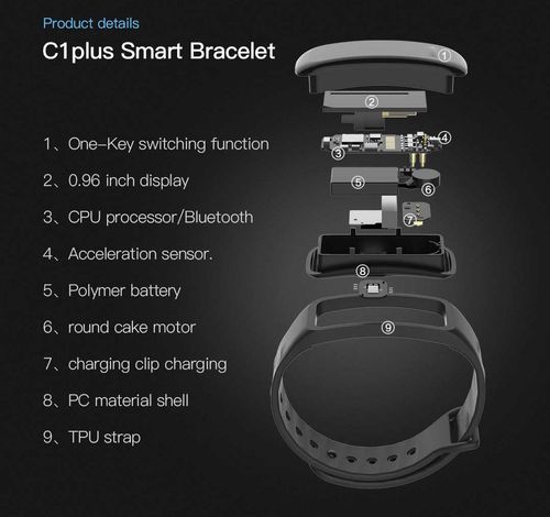 Smart Bracelet Heart Rate Fitness Tracker IP67 Waterproof