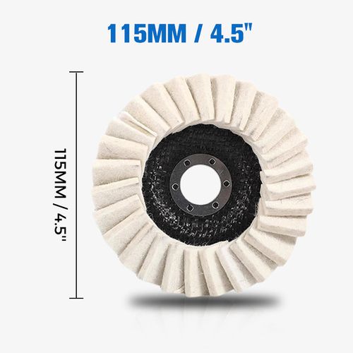 Wool felt polishing disc