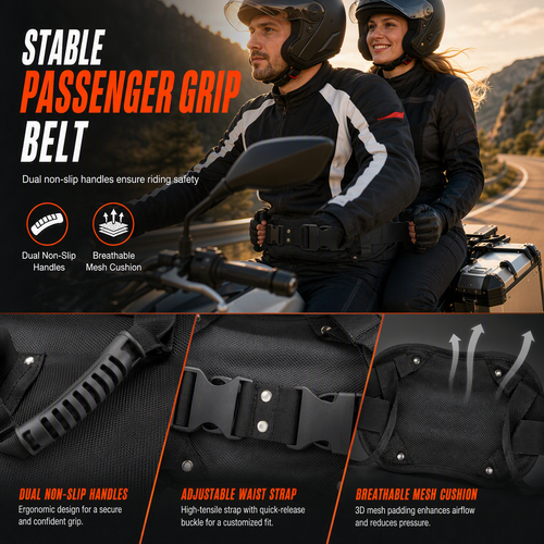 Motorcycle Passenger Grab Handle Belt