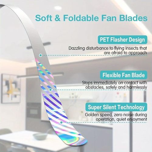 Holographic Fly Repellent Fan Blades